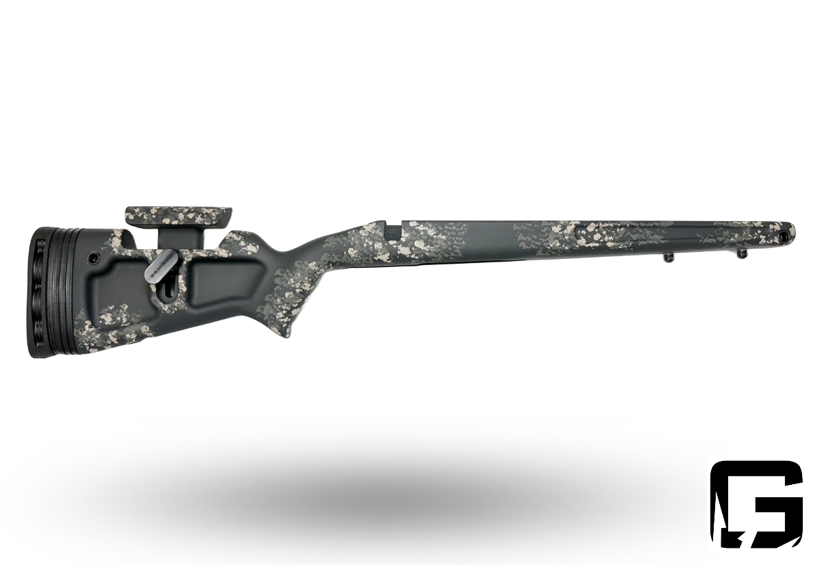 Eagle Pro - Right Hand Bergara Short Action, Bergara Factory Bottom Metal.  Gap Splash Camo