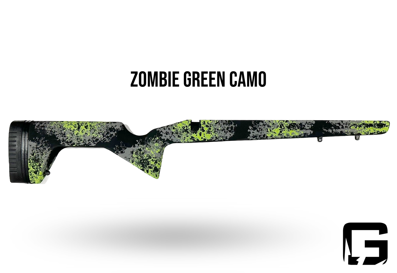 Trekker - Right Hand Rem 700 or 700 clone Short Action, M5.  Painted Zombie Green Camo.